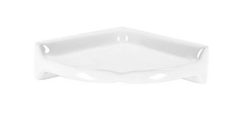 Porcelain Round Large Corner Shelf - Glossy Finish