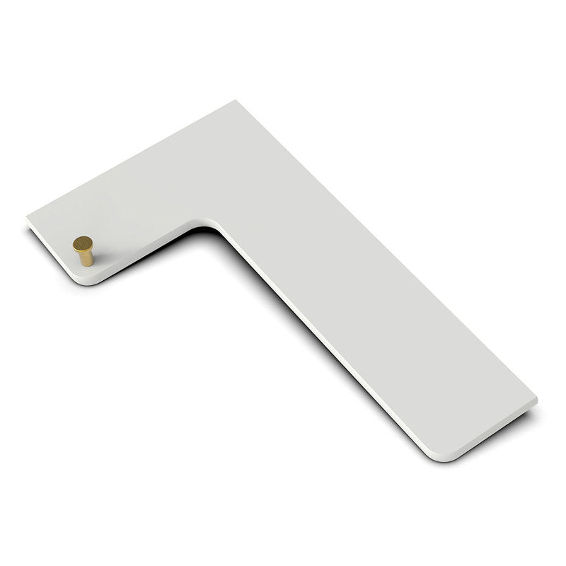 TileWare Boundless Shelving Solutions L-Shaped Corner Shelf Dove Grey