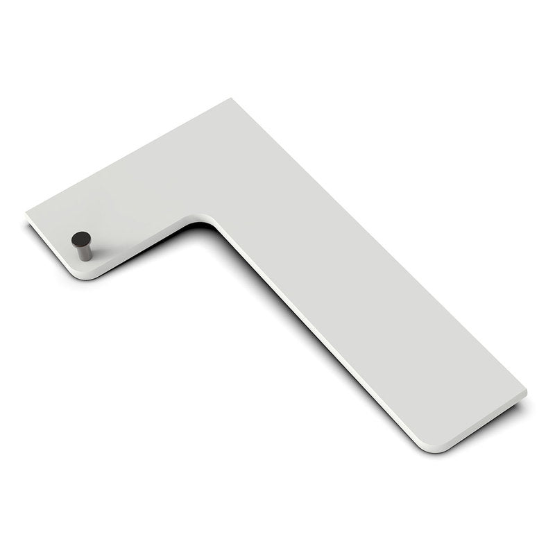 TileWare Boundless Shelving Solutions L-Shaped Corner Shelf Dove Grey