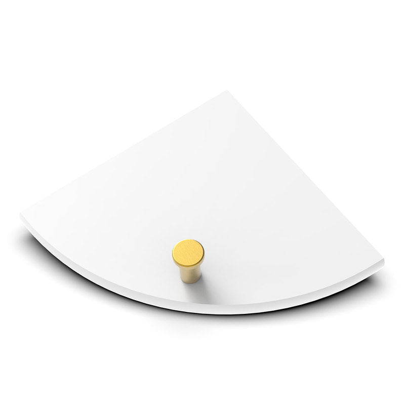 TileWare Boundless Shelving Solutions 6 inch Corner Shelf Super White