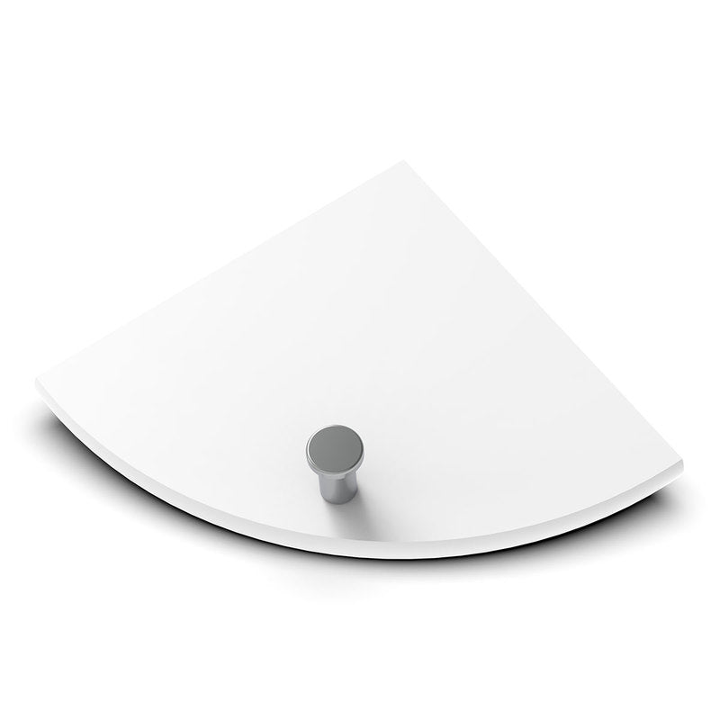 TileWare Boundless Shelving Solutions 6 inch Corner Shelf Super White