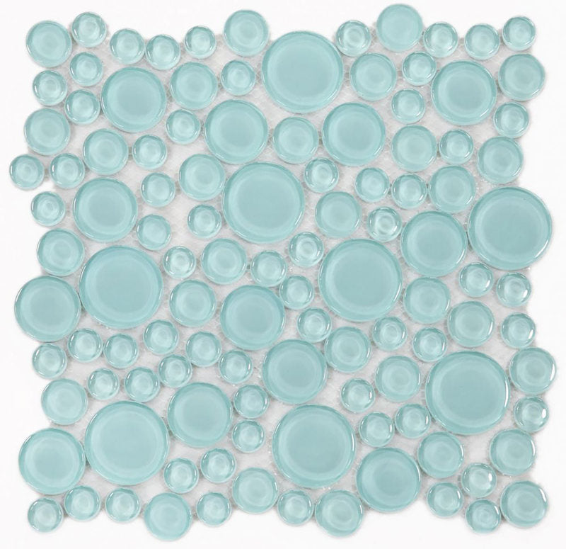 Circular Glass Tile Series - Mint