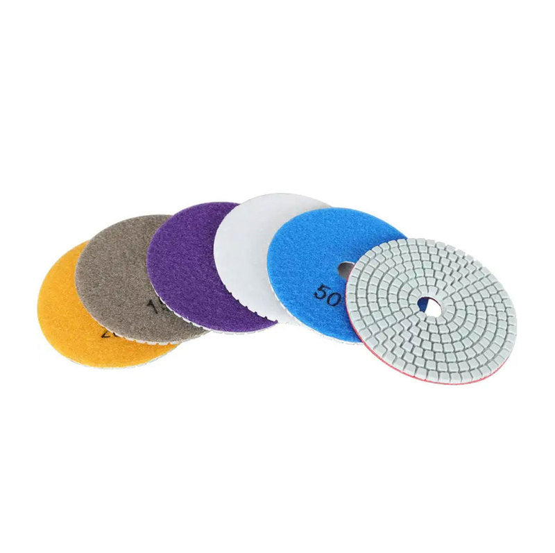 Diamond Stone Wet Dry Polishing Pads 4 inch set of 6