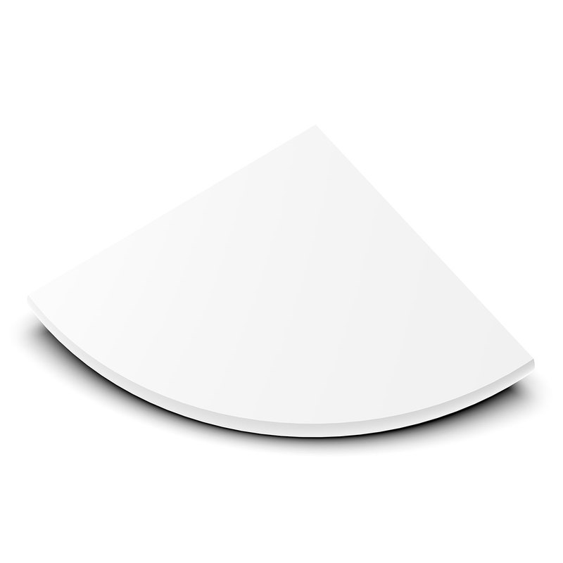 TileWare Boundless Shelving Solutions 6 inch Corner Shelf Super White