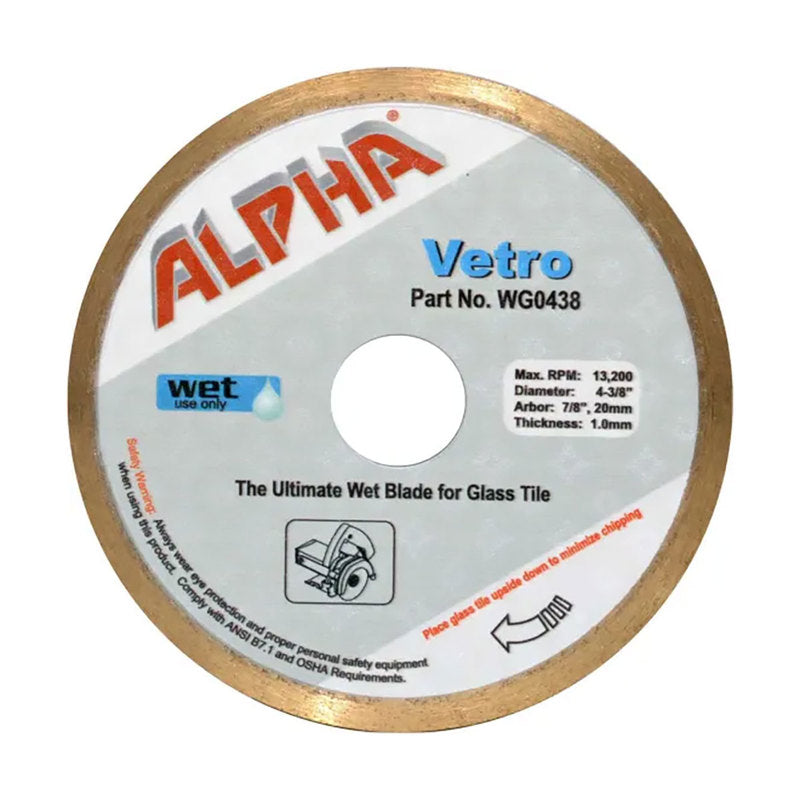 Alpha Diamond Glass Blade Vetro 4 inch