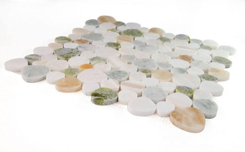 Mosaics Marble Onyx Pebble look - Honey