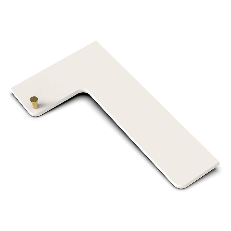 TileWare Boundless Shelving Solutions L-Shaped Corner Shelf Bone