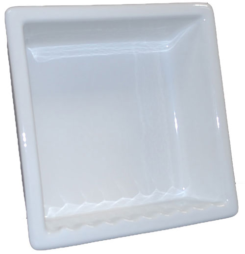 Recessed Shampoo Square Porcelain - Ice White