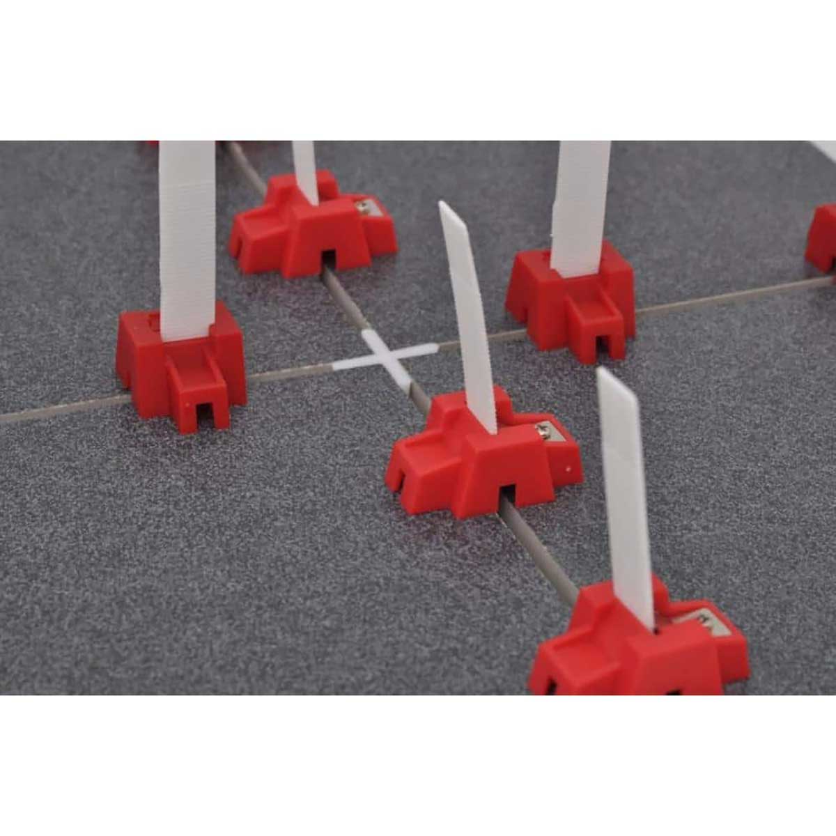 DTA leveling spacers for large format tile installation