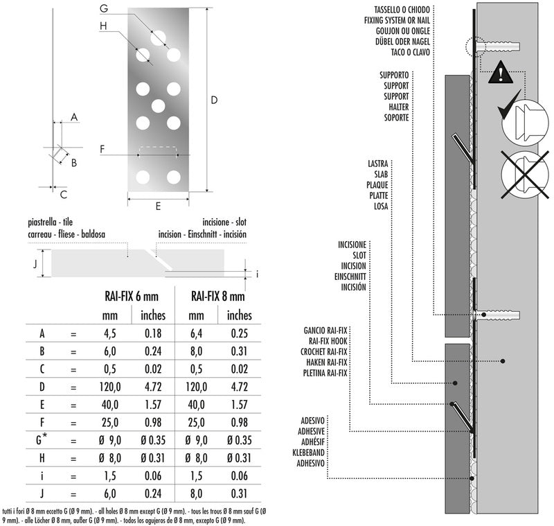 Raimondi Rai-Fix Safety Withholding Hooks 6mm