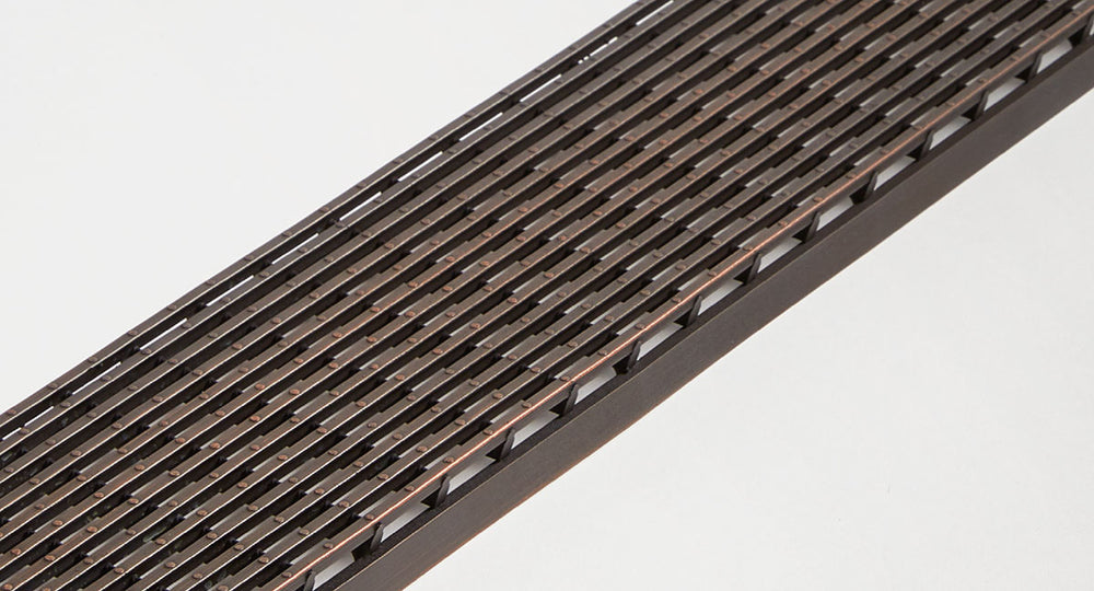 Quartz Linear Shower Drain Oil-Rubbed Bronze - Linear Wedge 55