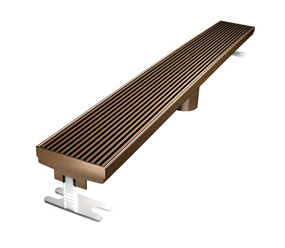 Quartz Linear Shower Drain Oil-Rubbed Bronze - Linear Wedge 60