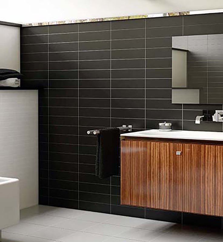 Ceramic Level Tiles Series - Graphite Matte 4 x 16