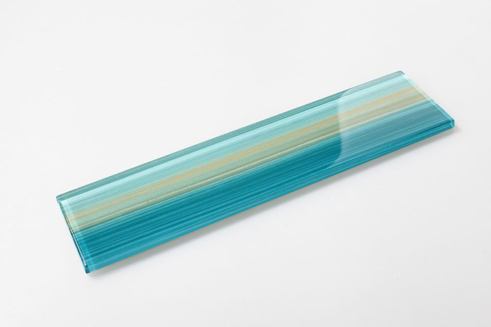 Black Forest Painted Glass Series 3 x 12 - Turquoise