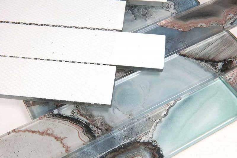 Mosaic Linear Glass Tiles - Shell Green