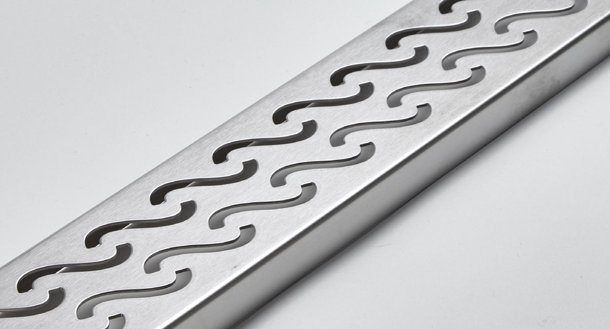 Quartz Linear Shower Drain Brushed Stainless - Hawaii 28