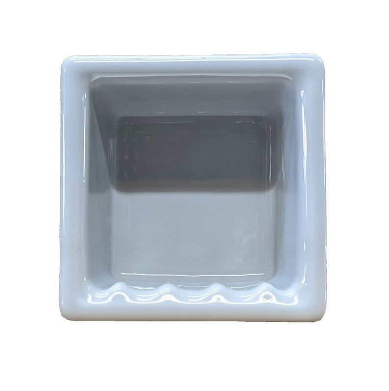 Recessed Soap Dish Porcelain 6 Grey Glossy