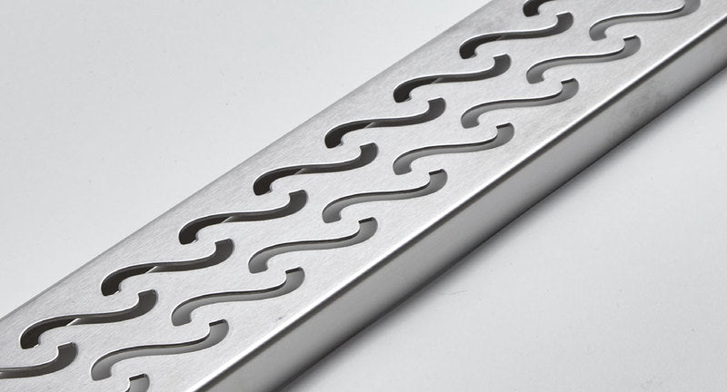 Quartz Linear Shower Drain Brushed Stainless - Hawaii 55