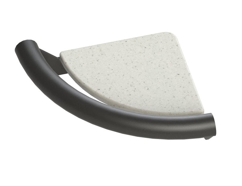 Invisia 2-in-1 Corner Shelf with Integrated Grab Bar