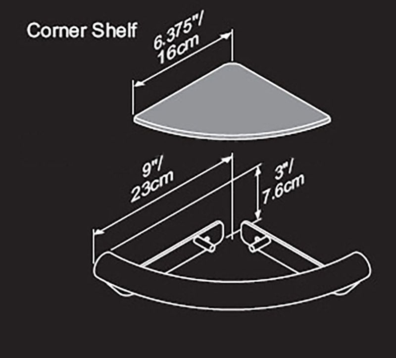 Invisia 2-in-1 Corner Shelf with Integrated Grab Bar