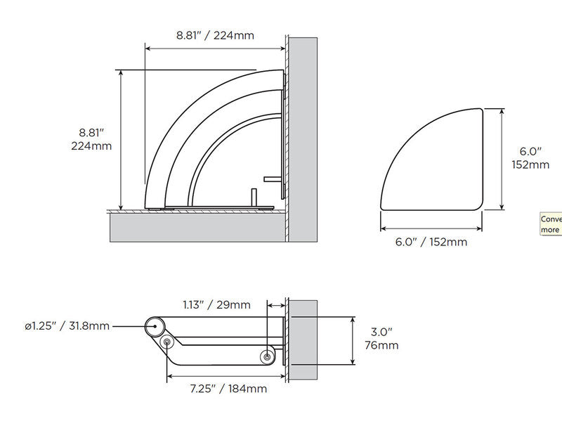 Invisia 2-in-1 Corner Shelf with Integrated Grab Bar