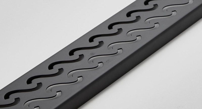 Quartz Linear Shower Drain Matte Black - Hawaii 36
