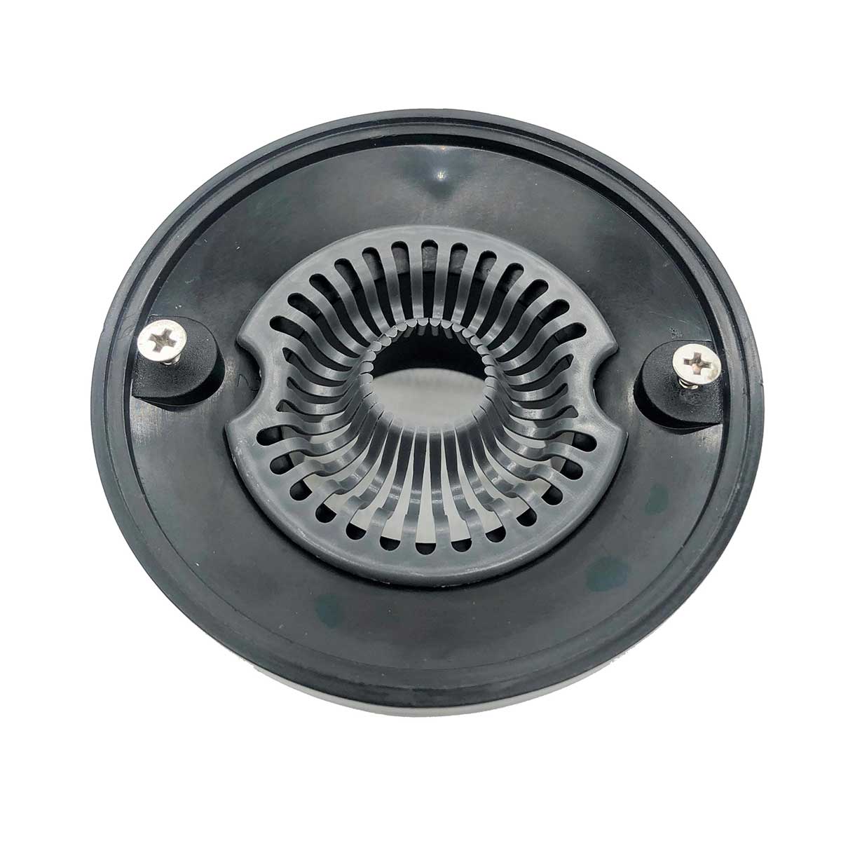Universal hair trap installed below shower drain cover