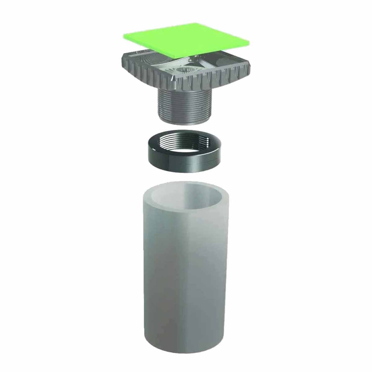 Ebbe Square drain Adapter 3 Inch SCH 40 PVC - E206