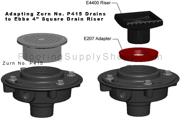 Ebbe Drain Adapter Zurn P415 E207