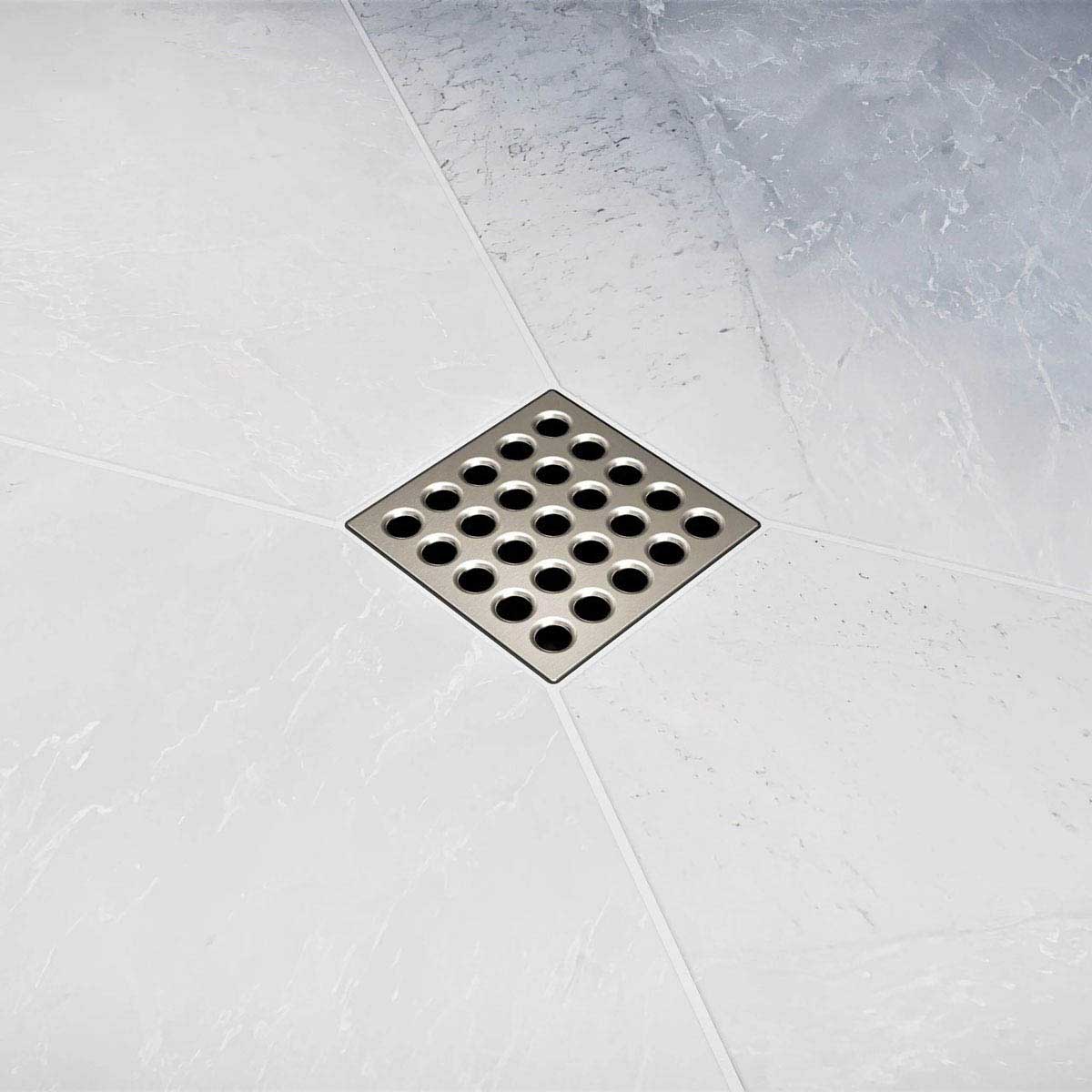 Ebbe Square Shower Drain Grates Polished Nickel PVD
