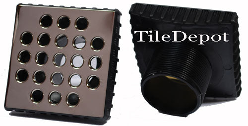 Square Shower Drain Polished Nickel