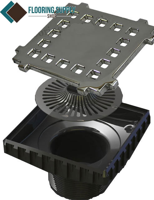 Ebbe Unique Square Shower Drain Grate Cinema