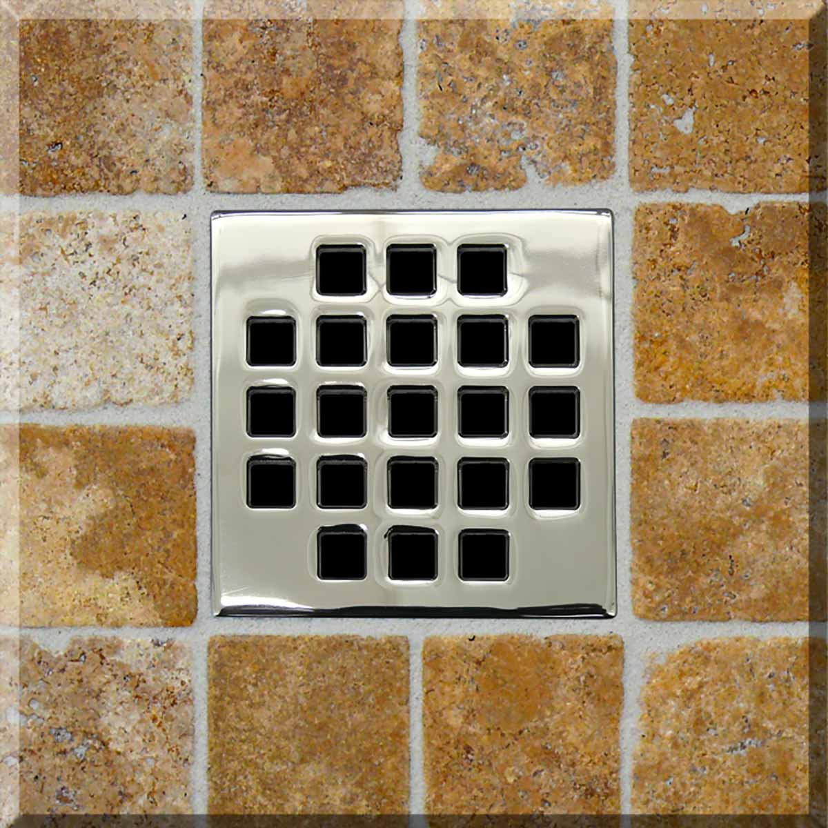 Ebbe Drains Unique Square Shower Drain Grate - Classic