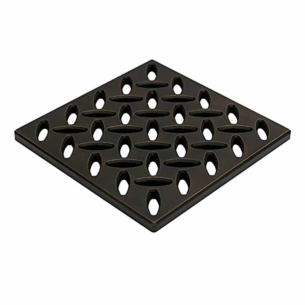 Ebbe Drains Unique Square Shower Drain Grate - Diamond Oil Rubbed Bronze
