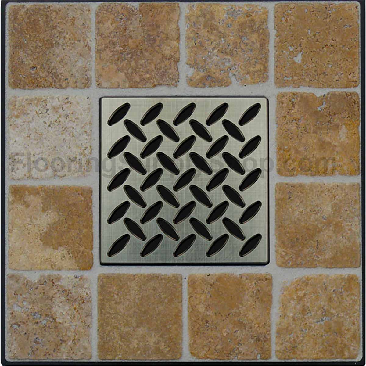 Ebbe Drains Unique Square Shower Drain Grate - Diamond