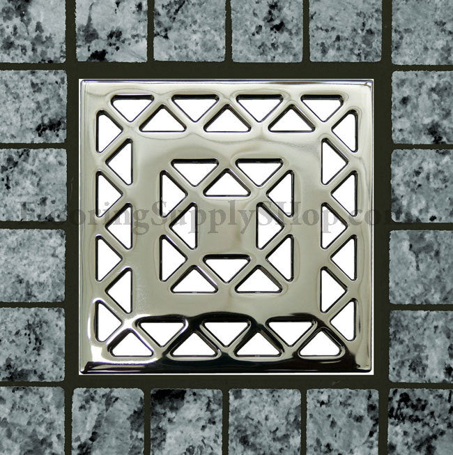 Ebbe Unique Square Shower Drain Grate Lattice