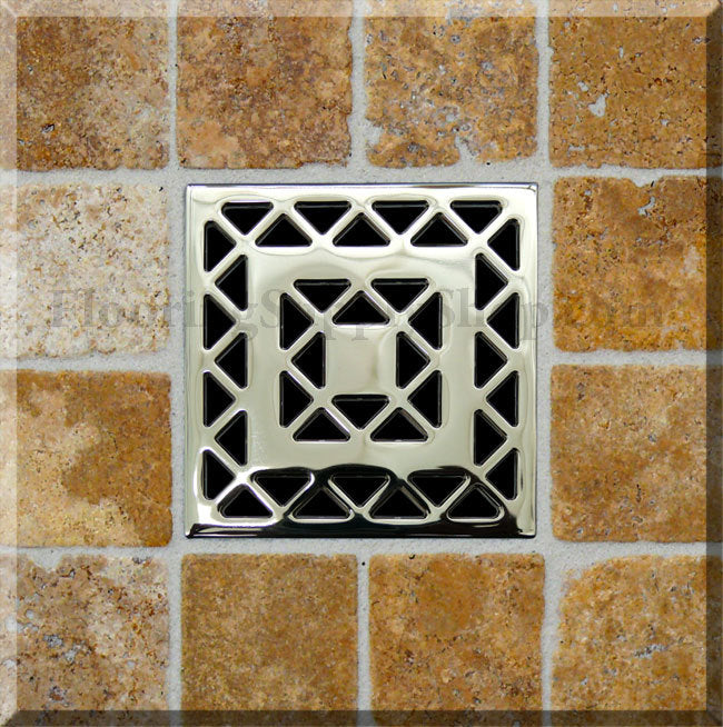 Ebbe Unique Square Shower Drain Grate Lattice