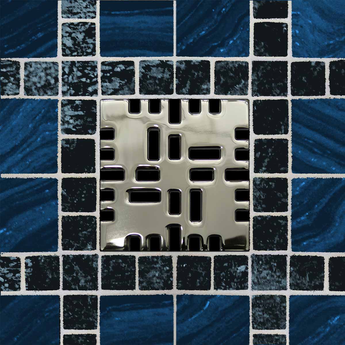 Ebbe Drains Unique Square Shower Drain Grate - Metro