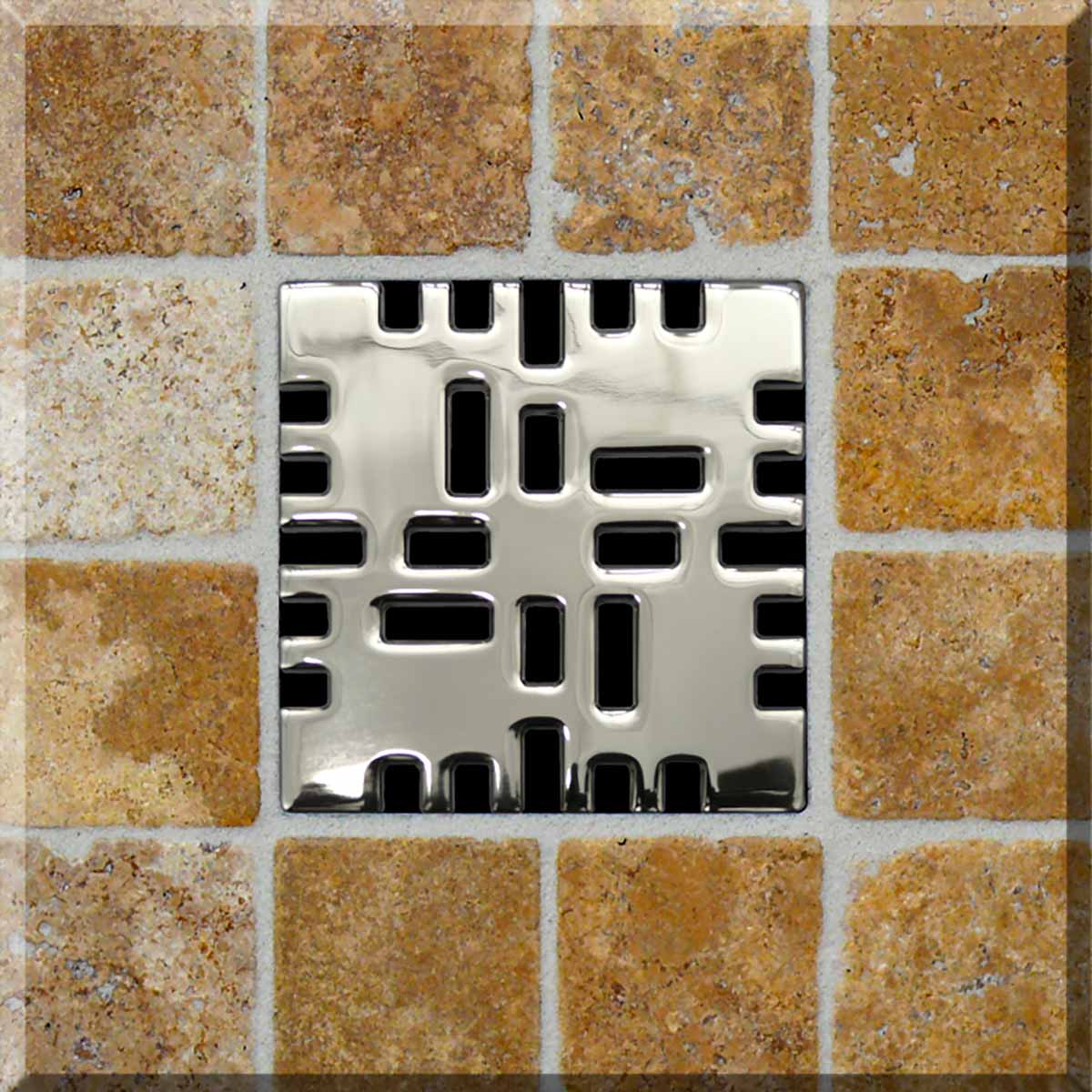 Ebbe Drains Unique Square Shower Drain Grate - Metro