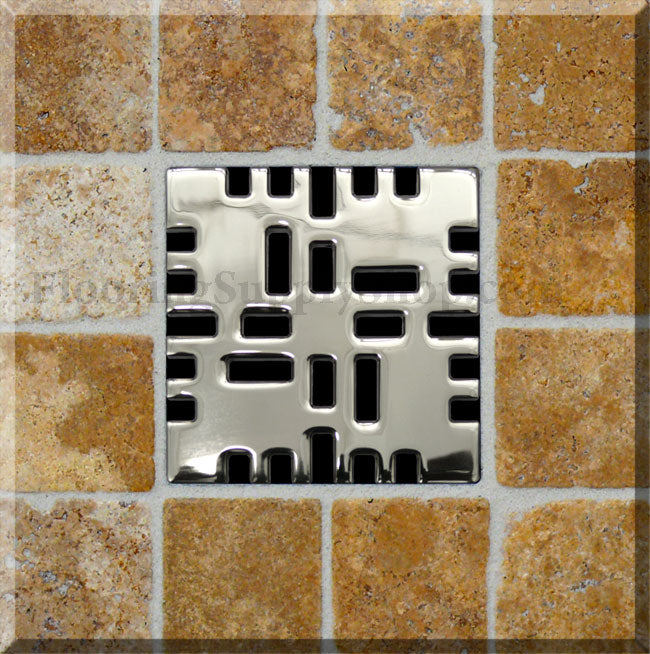 Ebbe Unique Square Shower Drain Grate Metro