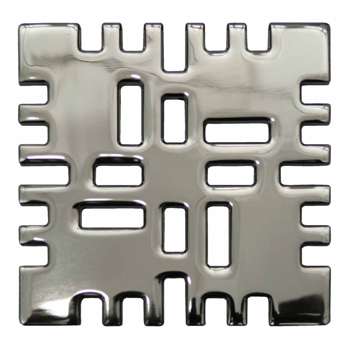 Ebbe Drains Unique Square Shower Drain Grate - Metro Polished Chrome