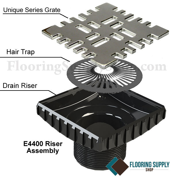 Ebbe Unique Square Shower Drain Grate Metro