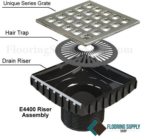 Ebbe Unique Square Shower Drain Grate Quadra