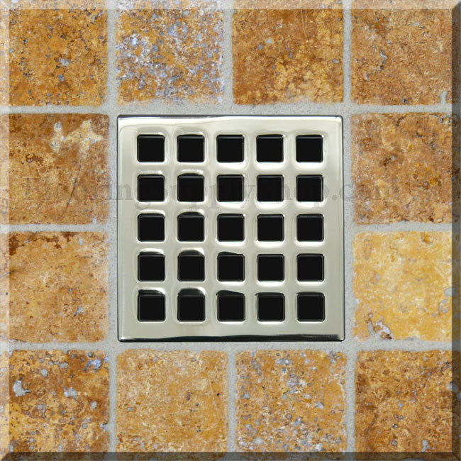 Ebbe Unique Square Shower Drain Grate Quadra
