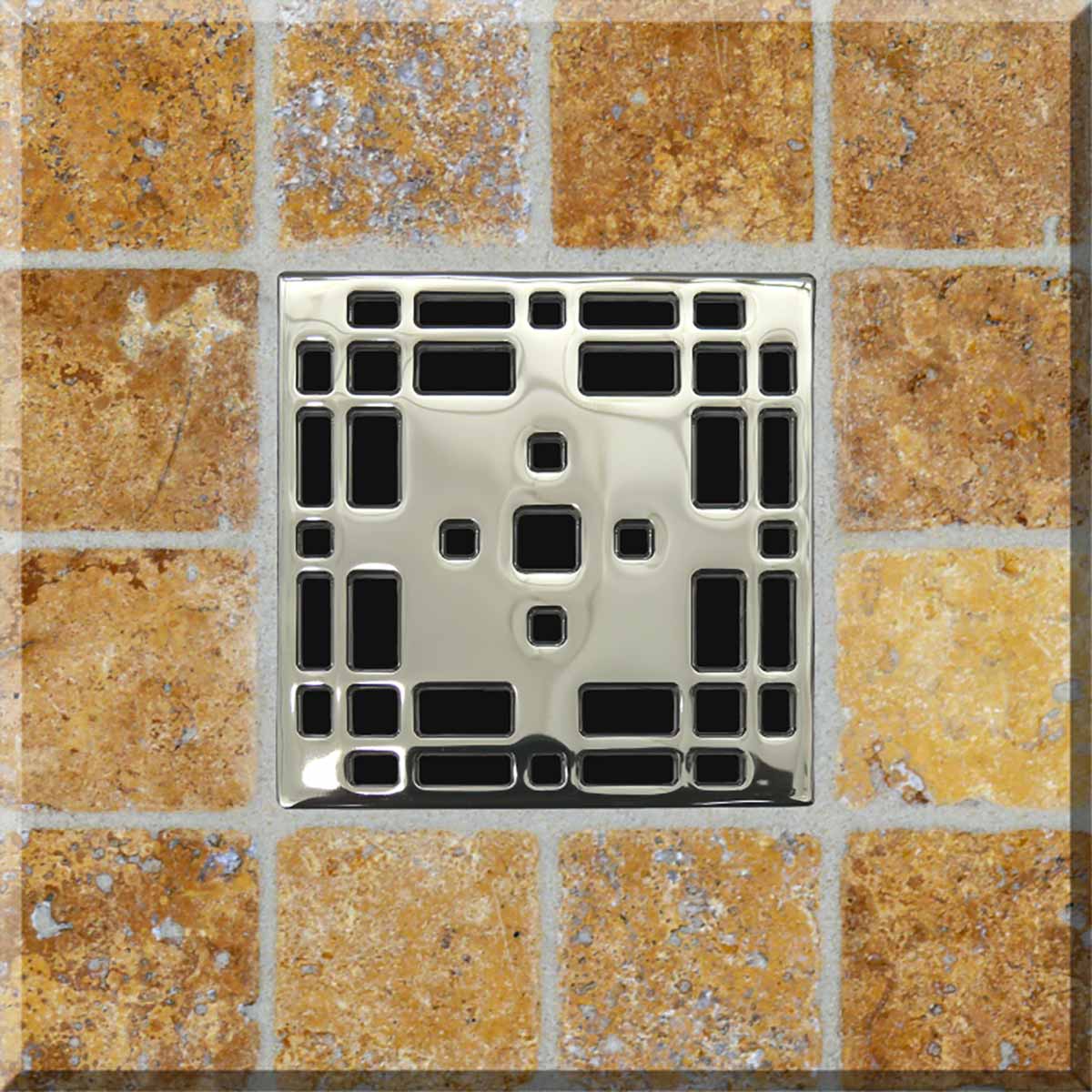 Ebbe Drains Unique Square Shower Drain Grate - Prairie