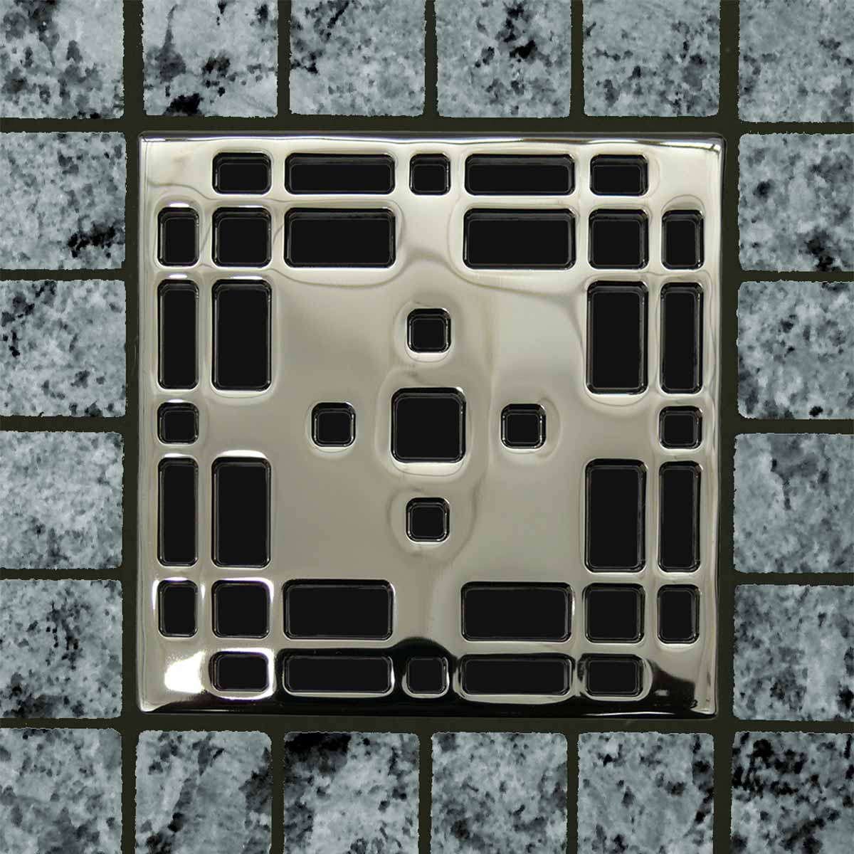 Ebbe Drains Unique Square Shower Drain Grate - Prairie