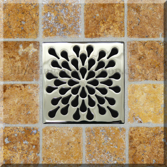 Ebbe Unique Square Shower Drain Grate Splash