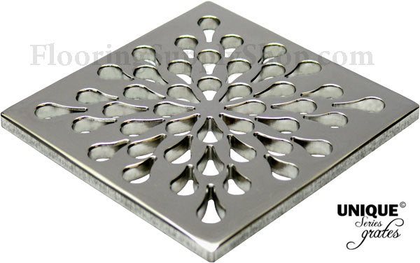 Ebbe Unique Square Shower Drain Grate Splash