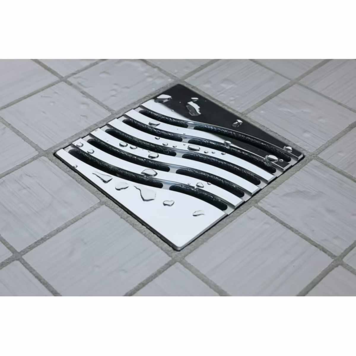 Ebbe Drains Unique Square Shower Drain Grate - Tsunami