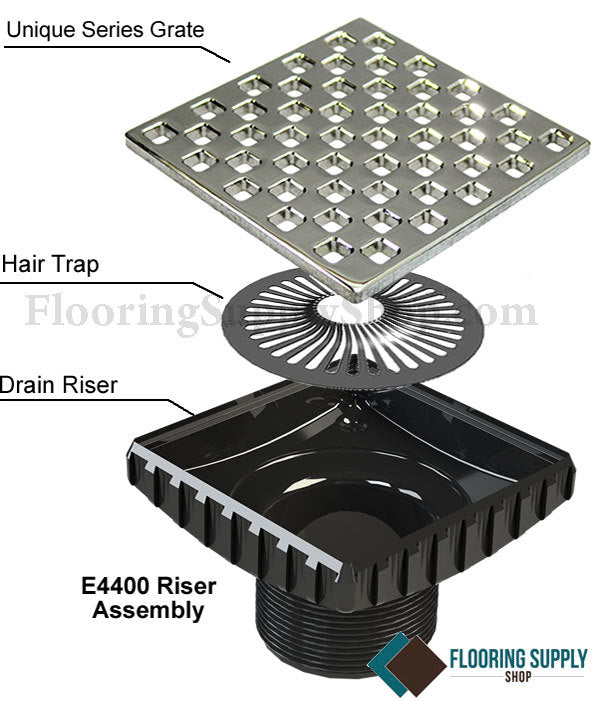 Ebbe Unique Square Shower Drain Grate Weave